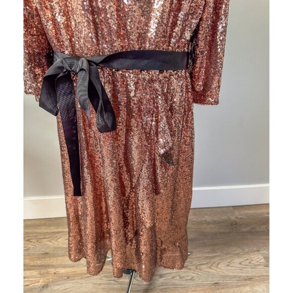 Lane Bryant Copper Sequin Party Dress - Picture 11 of 12
